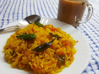 Aloo Poha with Tea Aloo Poha with Tea