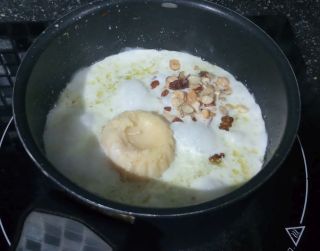Lauki ,Milk, Dry Fruits and Khoya mixture