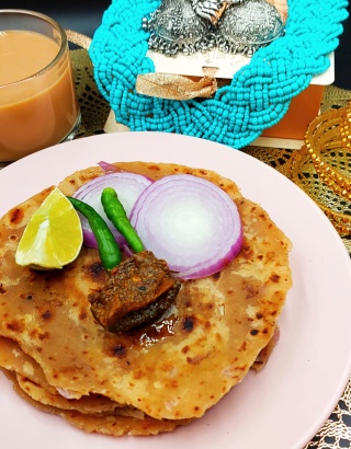 Pyaz ka Paratha/Onion Paratha/Indian Onion Flatbread